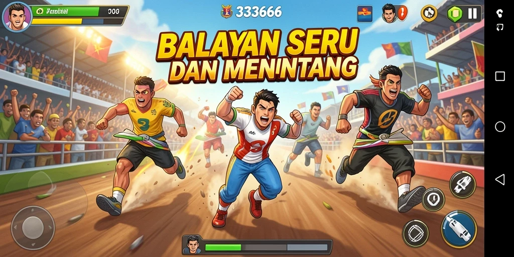 Tampilan gameplay Racing yang menegangkan dan seru di 333666.