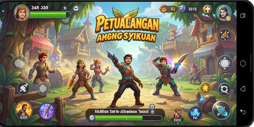 Tampilan gameplay seru dan penuh warna dari 34R.