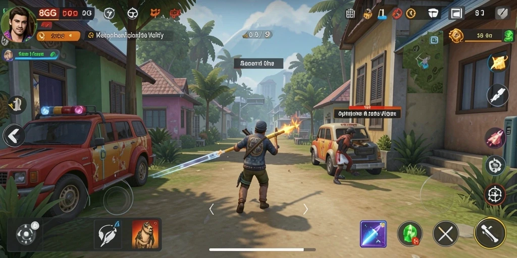Screenshot utama aplikasi 8G8G dengan tampilan antarmuka menarik.