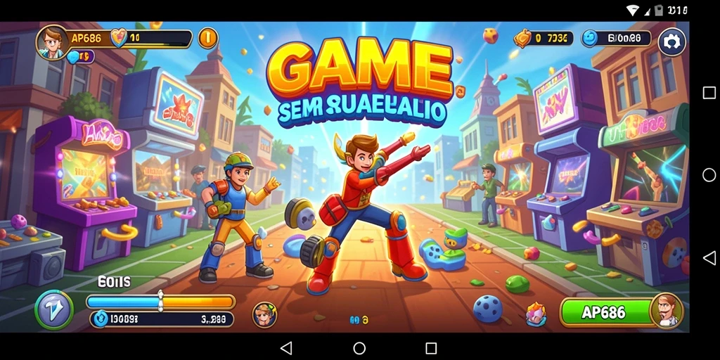 Tangkapan layar utama AP686 menampilkan gameplay seru dengan aksi cepat dan grafis yang menarik.