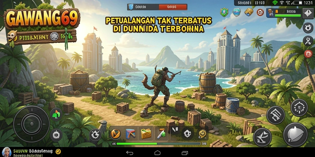 Screenshot GAWANG69 menampilkan ekspansi dunia yang luas dan detail gameplay Open World.