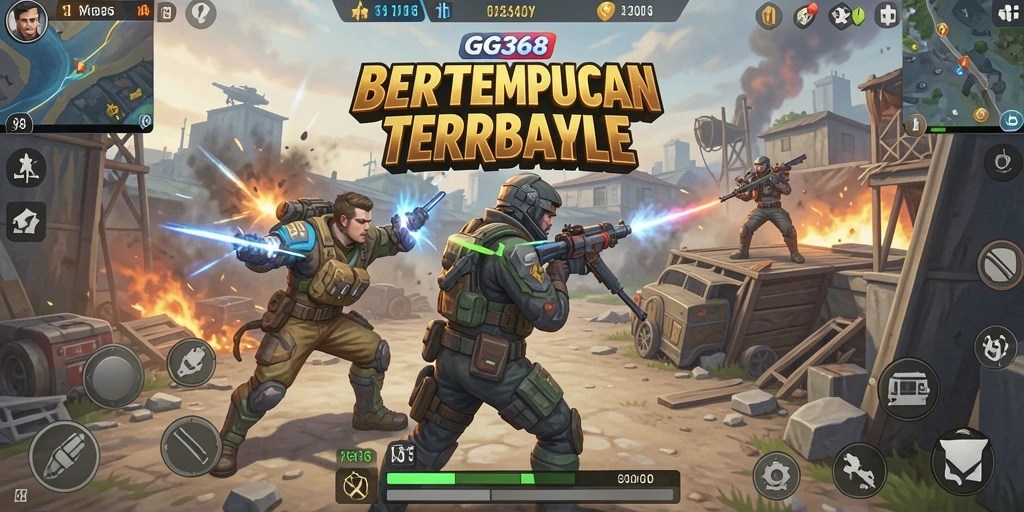 Gameplay GG368 menampilkan pertempuran seru di arena Battle Royale