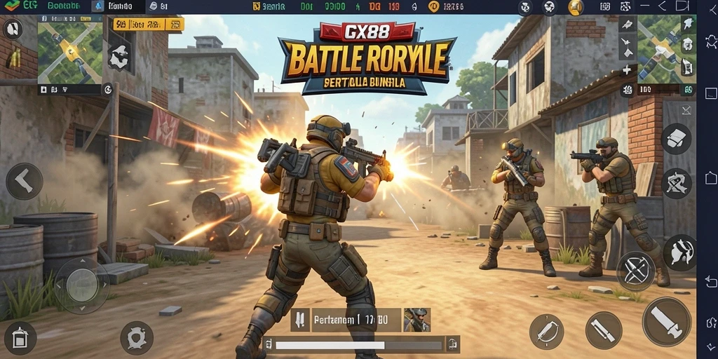 Gambaran mendebarkan dari pertempuran multiplayer dalam GX88.