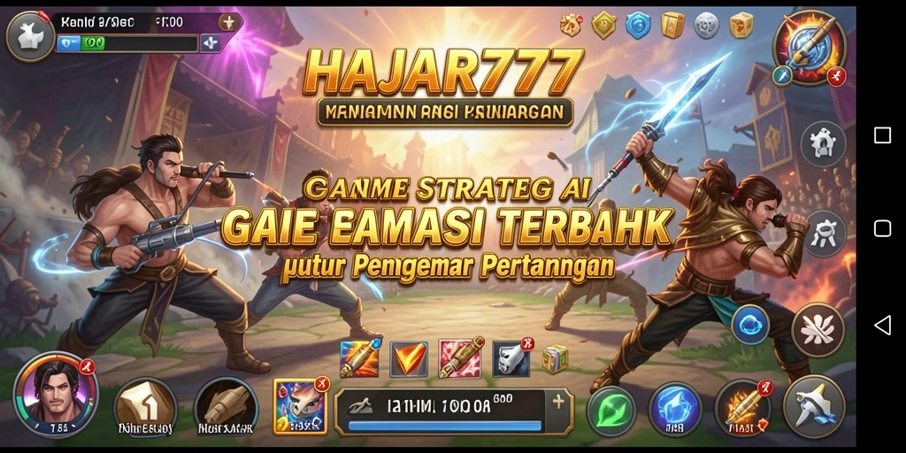 Tampilan utama gameplay HAJAR777 yang menegangkan dan penuh strategi.
