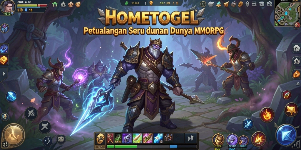 Tampilan gameplay menarik dari HOMETOGEL yang menampilkan aksi pertempuran yang seru.