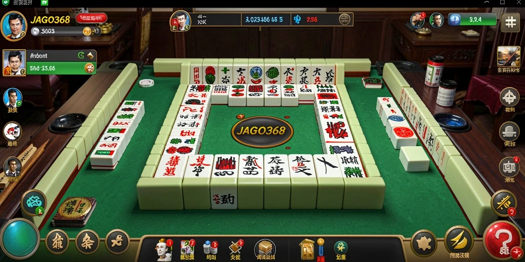Tampilan gameplay seru dan menarik dari JAGO368 Mahjong.
