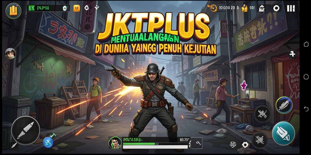 Screenshot JKTPLUS menampilkan aksi menegangkan dalam petualangan.