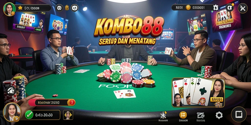 Gameplay Poker yang menarik dan seru di KOMBO88.