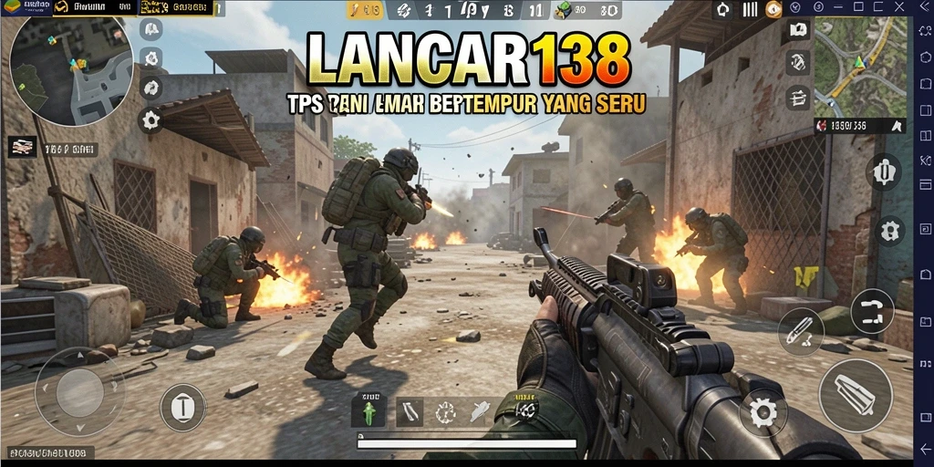 Tampilan gameplay menegangkan dalam LANCAR138 dengan aksi tembak-menembak yang seru.