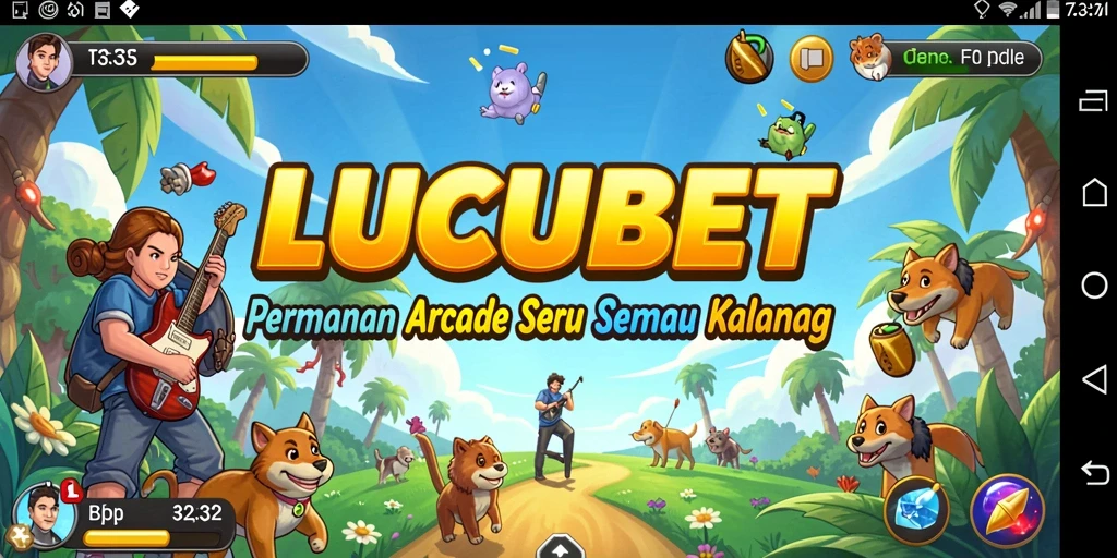 Tampilan gameplay <strong>LUCUBET</strong> dengan grafik yang menawan dan karakter menarik.