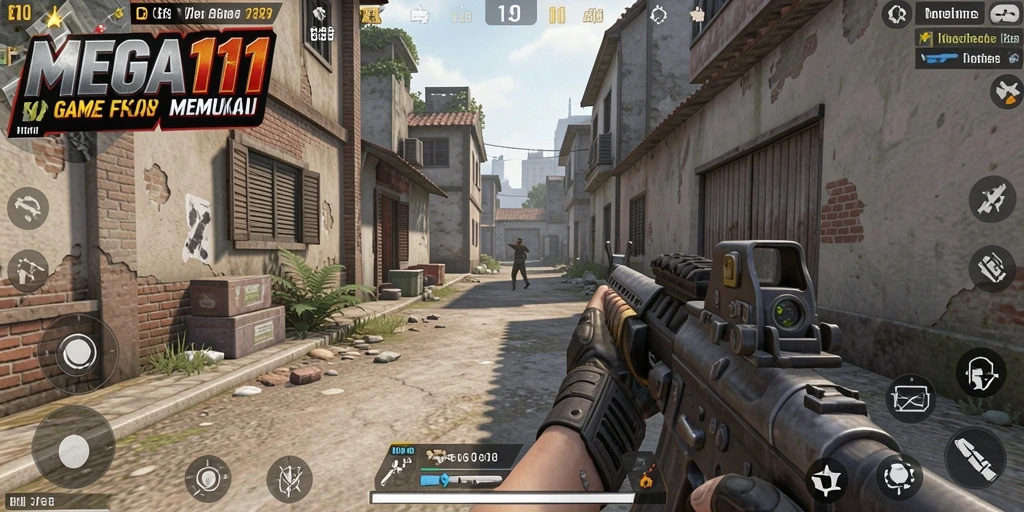 Screenshot menunjukkan aksi mendebarkan dalam pertempuran FPS.