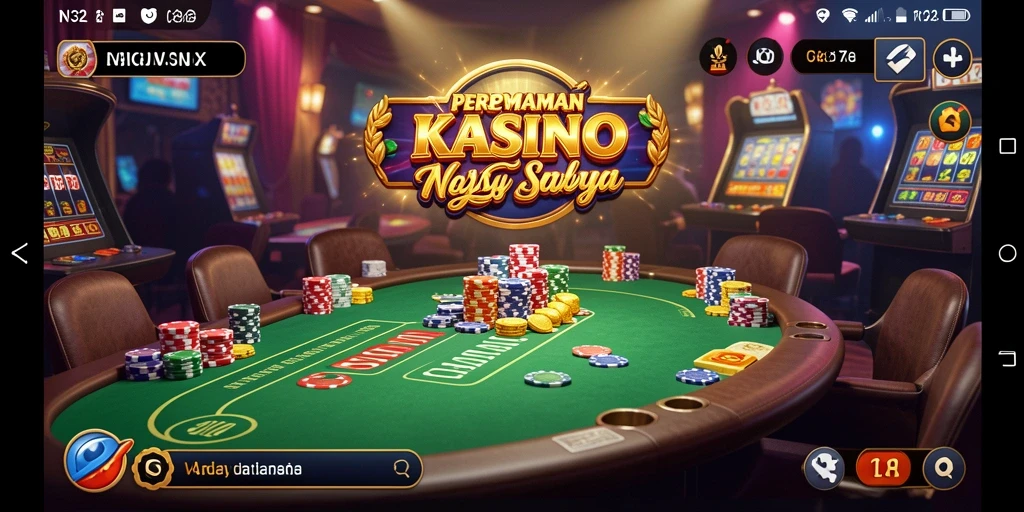 Tampilan gameplay kasino yang menarik dan mendebarkan.