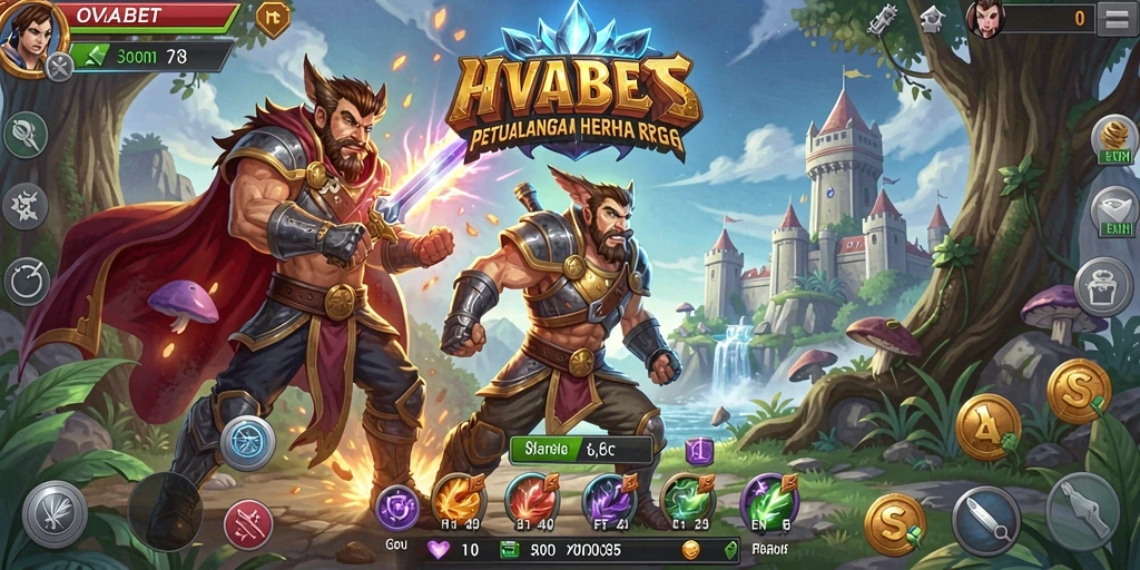 Tampilan gameplay OVABET yang mendebarkan dengan aksi RPG seru.