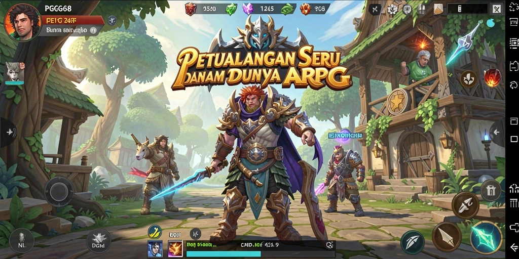 Screenshot PGG68 menampilkan pertarungan seru di dunia ARPG.