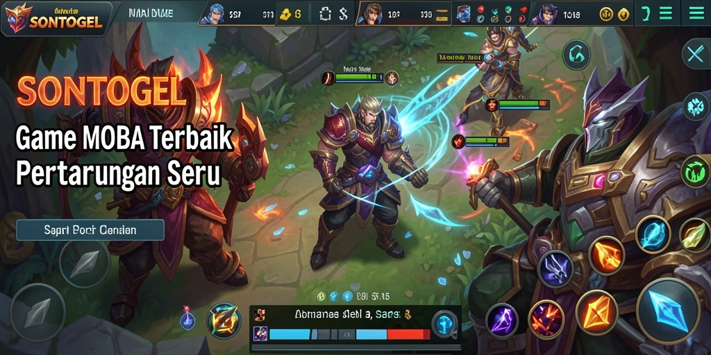 Gameplay seru dan strategis pada SONTOGEL MOBA.