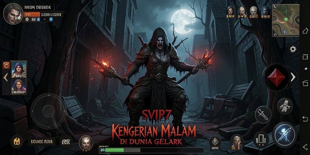 Screenshot gameplay SVIP7 menampilkan kegelapan dan ketegangan yang mendebarkan.