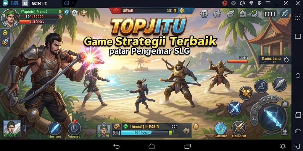 Tampilan seru dari gameplay TOPJITU dengan elemen strategi yang menarik.