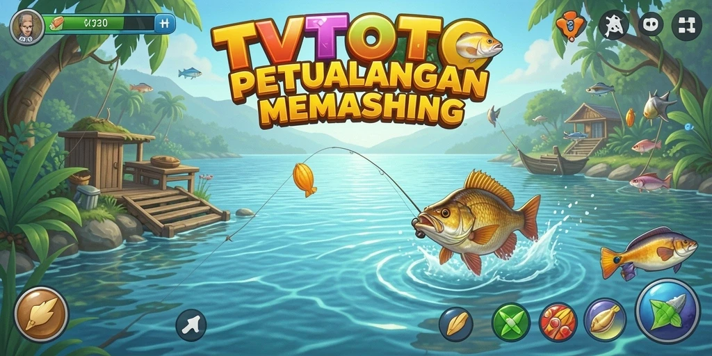 Tangkapan ikan yang spektakuler dalam gameplay TVTOTO.