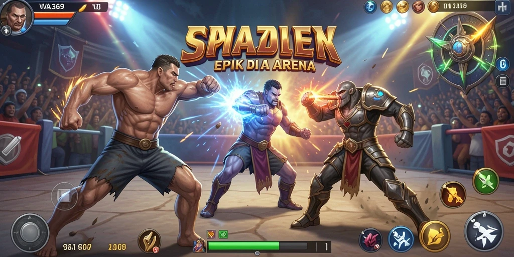 Tampilan gameplay Fighting yang intens dalam WA369.
